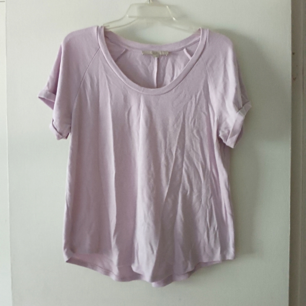 LOFT Tee Top Shirt Size Medium Light Purple